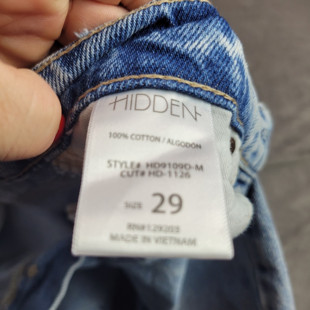 Hidden Jeans Los Angeles Wide Leg Distressed Light Wash‎ Denim HD9109D-M Size 29 - Picture 5 of 11